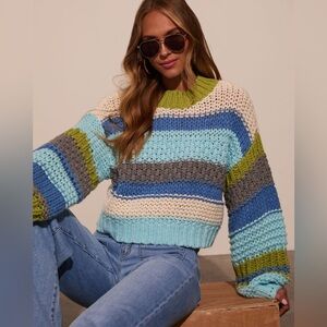 VICI Harvest Feels Cropped Knit Sweater